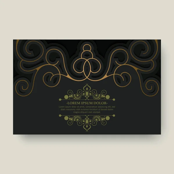 Luxury Calligraphy Ornament Frame Line Design — Wektor stockowy