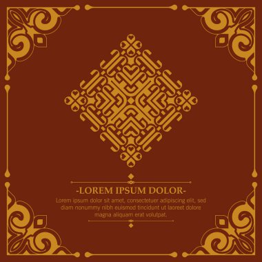 Vintage süsleme tebrik kartı vektör şablonu