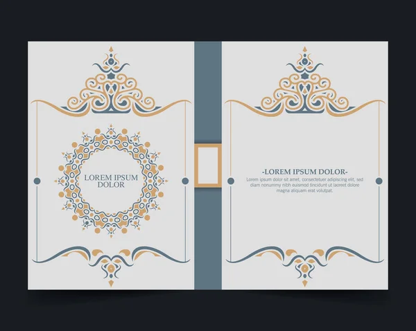 Design Capa Livro Ornamental Colorido — Vetor de Stock