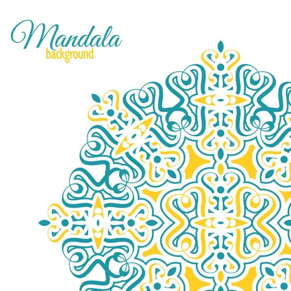 Colorful Mandala Pattern Banner Concept — Stockvektor