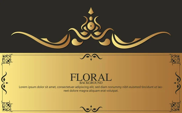 Luxe Ornement Floral Foncé Concept Fond — Image vectorielle