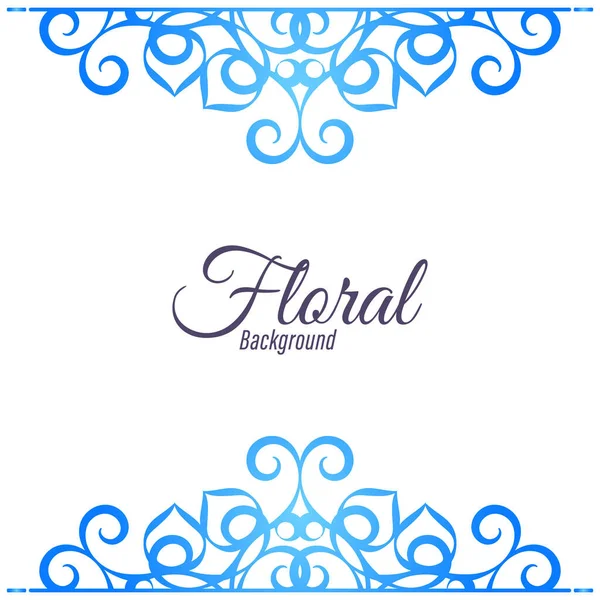 Sfondo Floreale Blu Banner Design — Vettoriale Stock