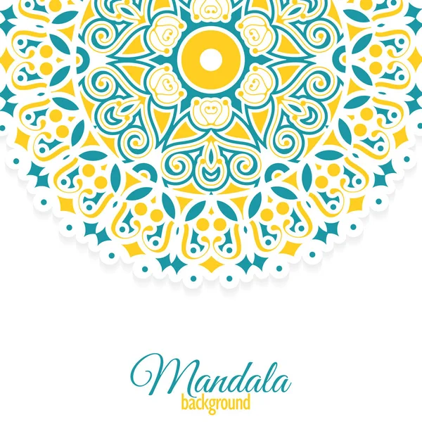 Colorful Mandala Pattern Banner Concept — Stockvektor