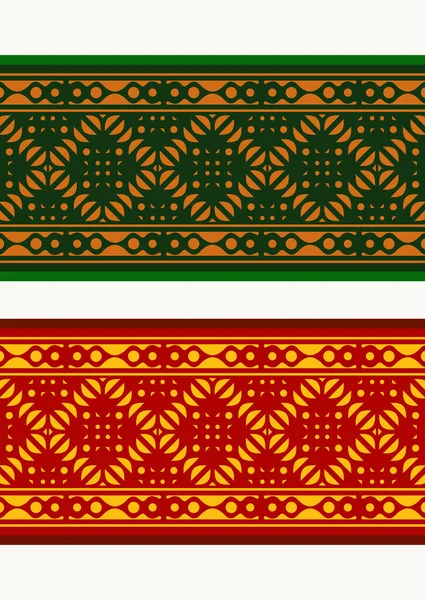 Bordure Bannière Henné Avec Bordure Colorée — Image vectorielle
