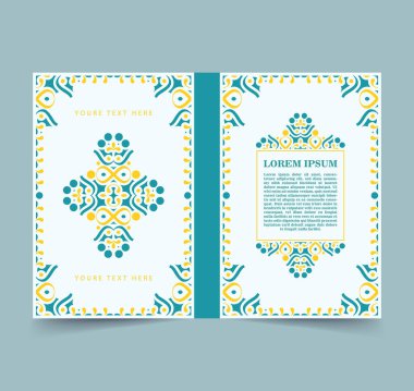 Renkli Süslü Kitap Kapağı Tasarımı