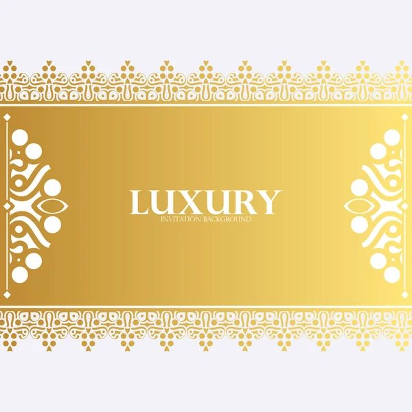 Luksusowe Zaproszenie Tło Styl Ozdobny Wzór — Wektor stockowy
