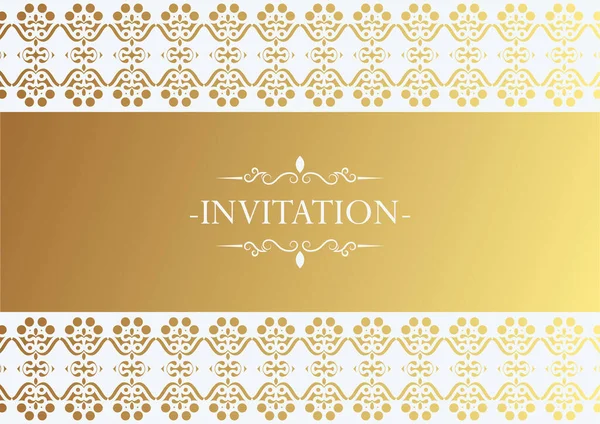 Luxury Invitation Background Style Ornamental Pattern — Stock Vector