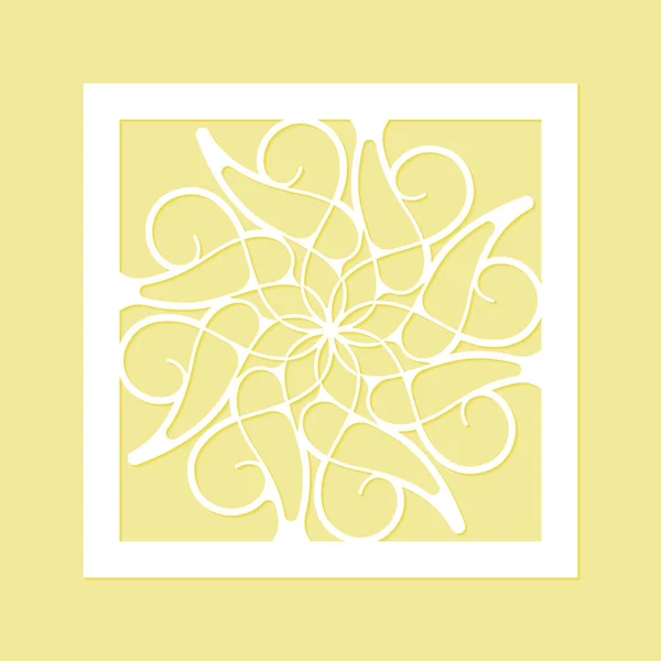 Декоративная Линия Бумаги Мандала — стоковый вектор