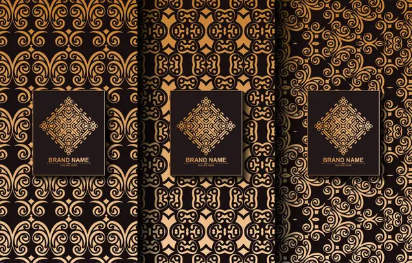 Kaligrafik vektör logosuna sahip lüks retro etiketler. Antika monogram koleksiyonu.