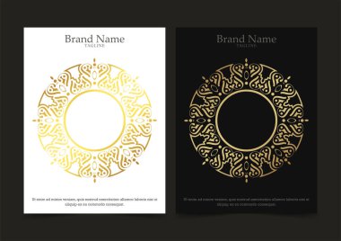 Lüks altın sınır şablonu