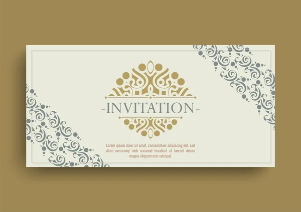 Carte Invitation Design Vectoriel Style Vintage Graphismes Vectoriels