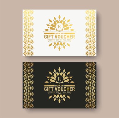 Menü restoranı lüks hediye çeki tasarımı şablonu