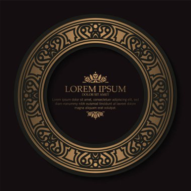 Lüks kaligrafi süsleme çerçeve tasarımı