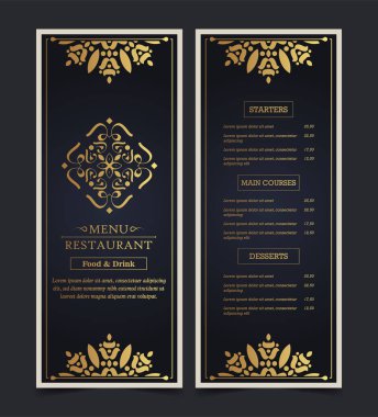 Süslü Ögelerle Lüks Menü Düzeni