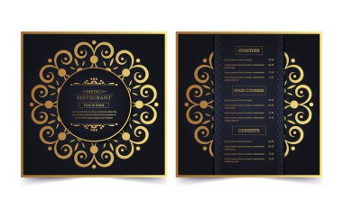 Süslü Ögelerle Lüks Menü Düzeni