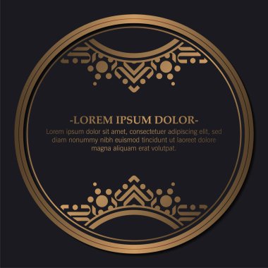 Lüks kaligrafi süsleme çerçeve tasarımı