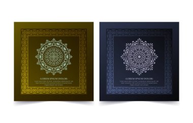 Zarif mandala tarzı kart tasarımı