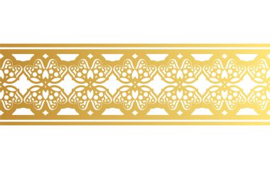 Zarif altın süsleme sınır şablonu