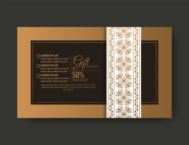 Lüks altın hediye çeki şablonu