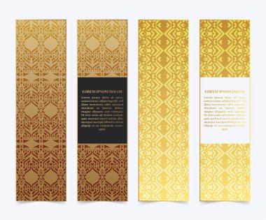 Zarif altın desenli kart tasarımı