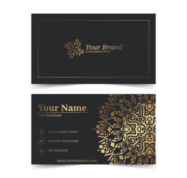 Lüks mandala kartvizit şablonu