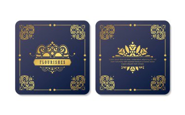 Lüks tebrik kartı vektör şablonu