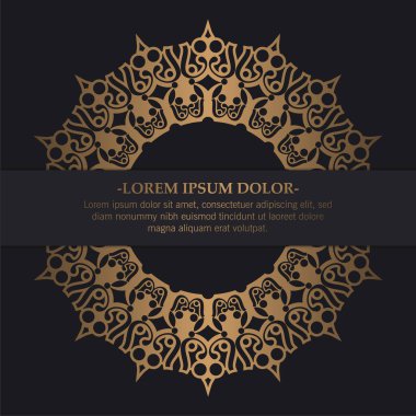 Lüks kaligrafi süsleme çerçeve tasarımı