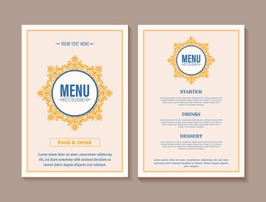 Renkli restoran menüsü tasarımı