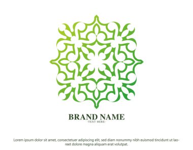 Yeşil sanat logosu tasarım şablonu