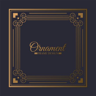 Zarif dekoratif çerçeve tasarımı arka planı