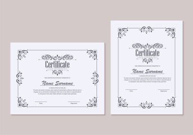 Başarı ödülü şablonunun klasik sertifikası