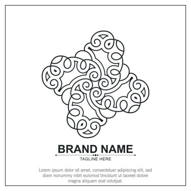 Süs sanat logosu tasarım şablonu