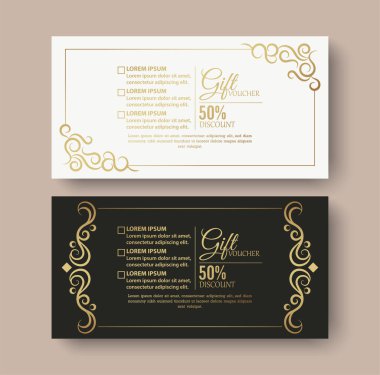 Menü restoranı lüks hediye çeki tasarımı şablonu
