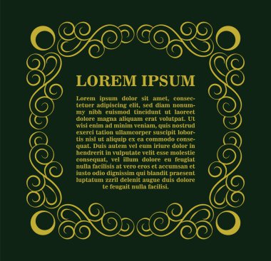 Hattatlık kare çerçeve çizgileri