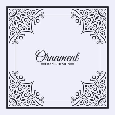 Düz dekoratif çerçeve tasarımı arka planı