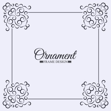 Düz dekoratif çerçeve tasarımı arka planı