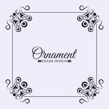 Düz dekoratif çerçeve tasarımı arka planı