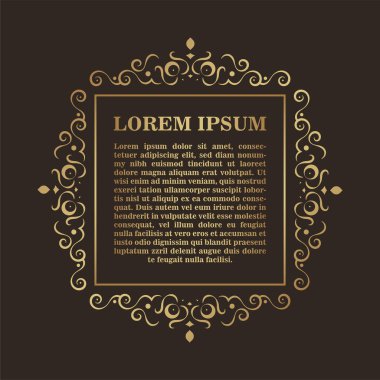 Lüks kaligrafi süsleme çerçeve tasarımı