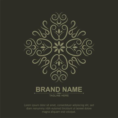 Süs sanat logosu tasarım şablonu