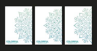 Mavi mandala kapak tasarım şablonu