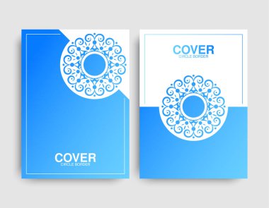 mavi daire sınır desenli iş örtüsü