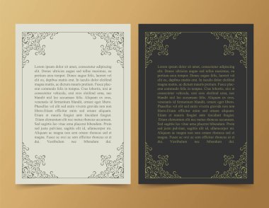 Vintage süsleme tebrik kartı vektör şablonu