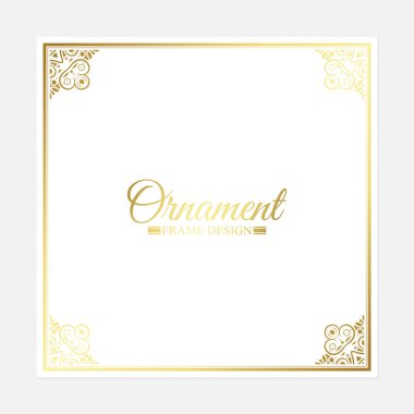 Zarif altın dekoratif çerçeve tasarımı arka planı