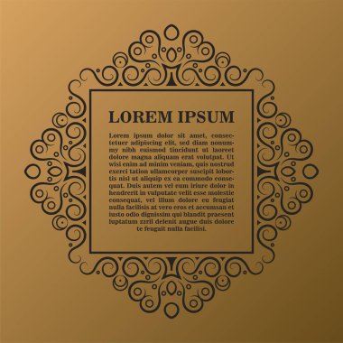 Lüks kaligrafi süsleme çerçeve tasarımı