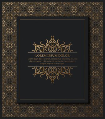 Lüks altın Kaligrafi Süslemesi çerçeve tasarımı
