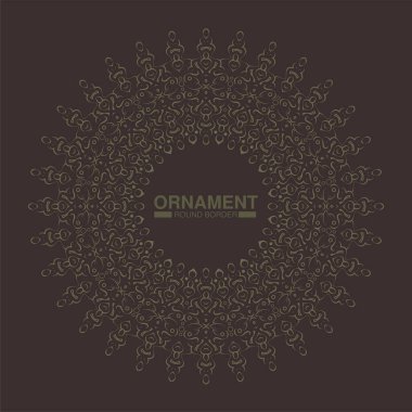 Siyah dekoratif çember çizgileri sınır arkaplanı