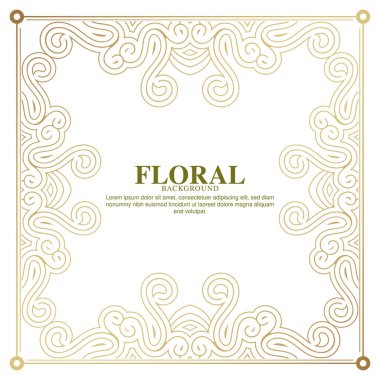 Zarif çiçekli arka plan altın tasarımı 