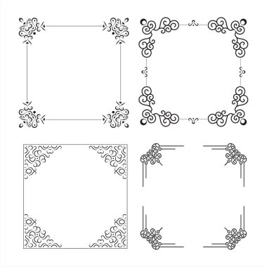 Düz dekoratif çerçeve tasarımı arkaplanı