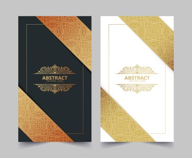 Sınır motifli lüks Altın tebrik kartı