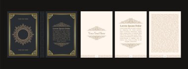 Lüks altın süslemeli kitap kapağı tasarımı